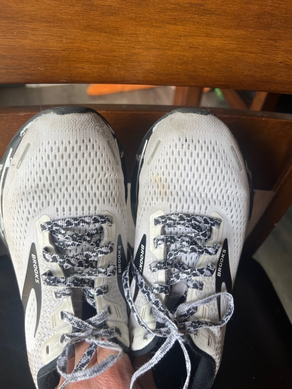 Brooks Light Gray & Black Running Sneakers - Picture 4 of 5